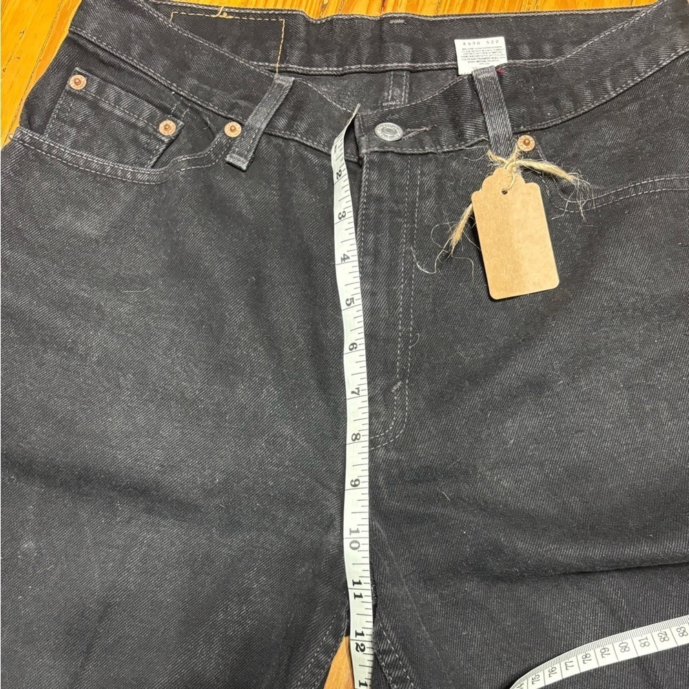 Y2K Grunge Black Levis High Waist Jeans Women’s 512 Slim Fit Straight Leg 11 JR - Picture 12 of 13